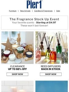 Fragrances from $4.97!  ️ Up to 88% Off During Our Stock Up Event.