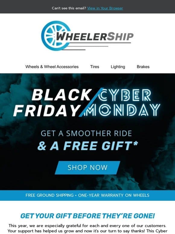 Free Gift with Any Wheel Purchase!