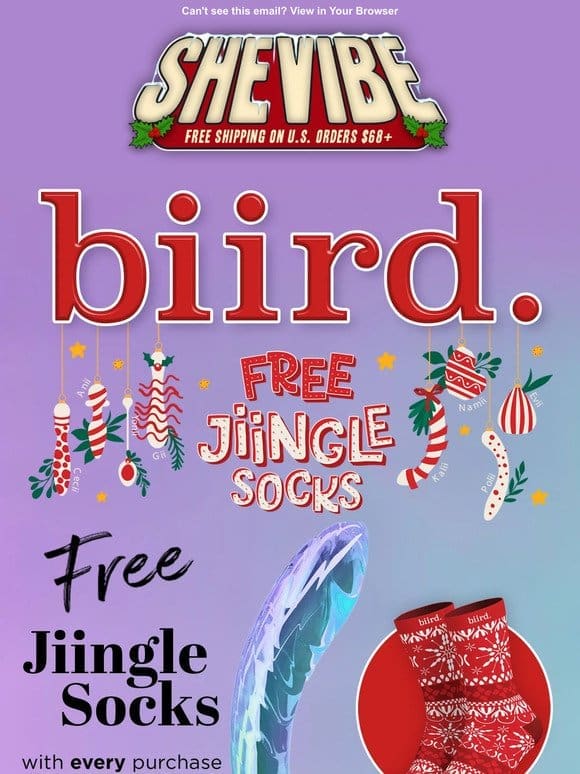 Free “Jiingle Socks” At SheVibe!