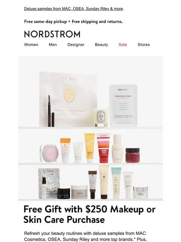 Free gift with purchase—a $246 value!