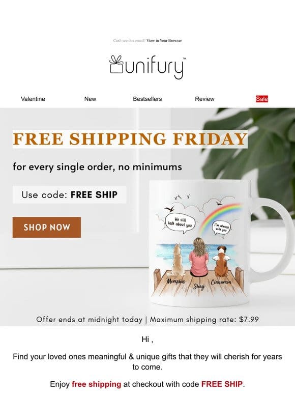 Friday Funday! Unifury Free Shipping