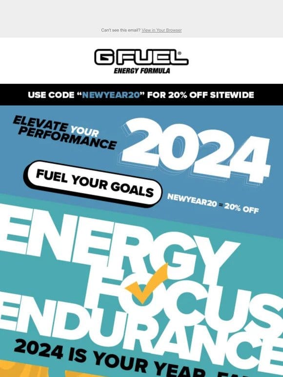Fuel Your Ambitions with G FUEL for 2024!