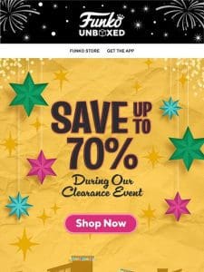 Funko Unboxed – Ring in the New Year with Up to 70% Off