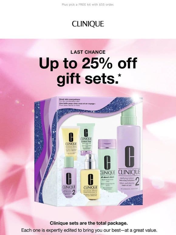 GIFT SETS are almost gone! 25% off while supplies last.