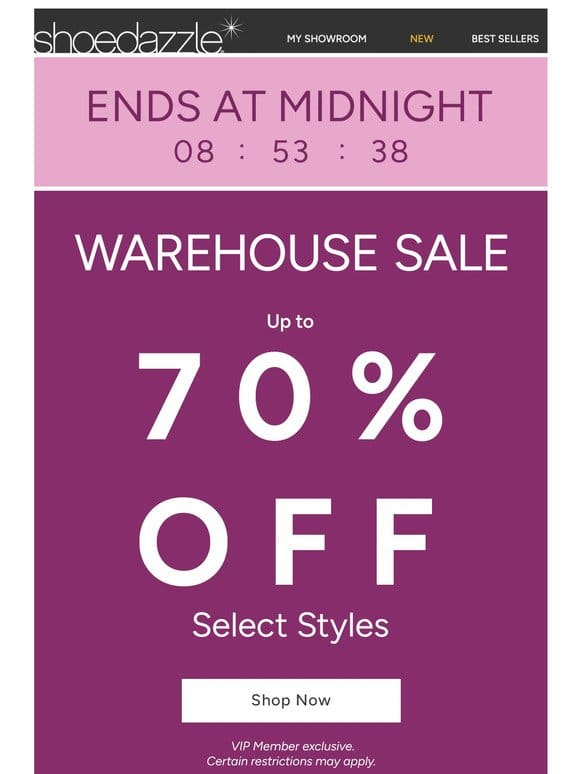 GOODBYE 70% OFF