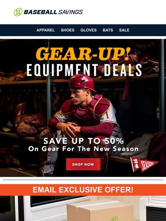 Gear Up Sale! Save Up To 50% On Equipment!