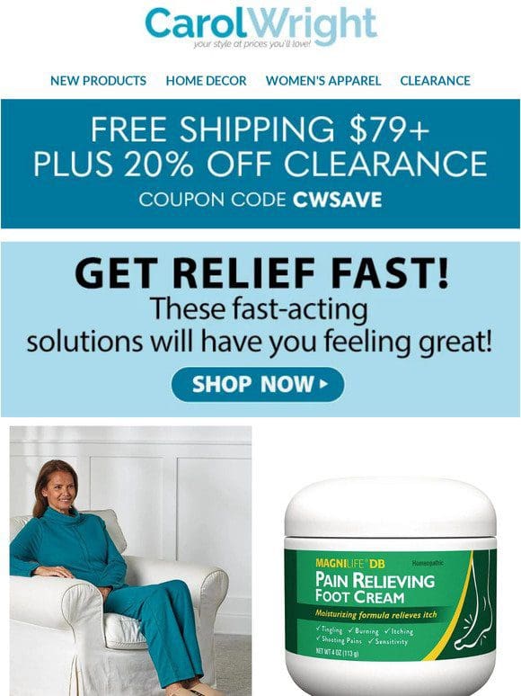 Get Relief FAST! These fast-acting solutions will have you feeling great!