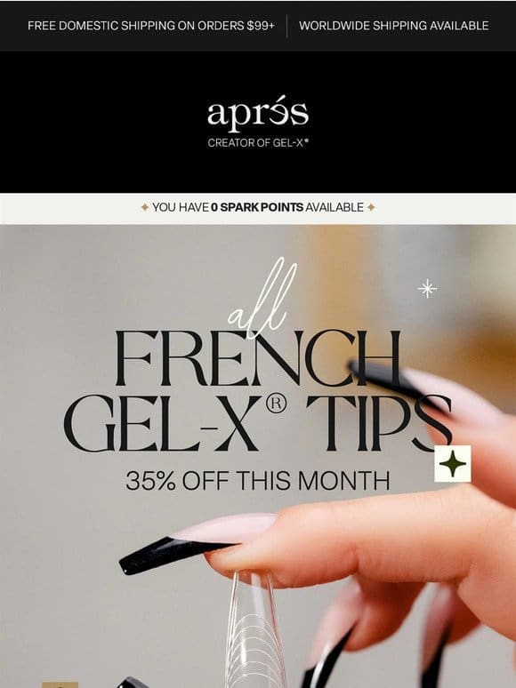 Get The Perfect French Gel-X Tips 35% OFF!