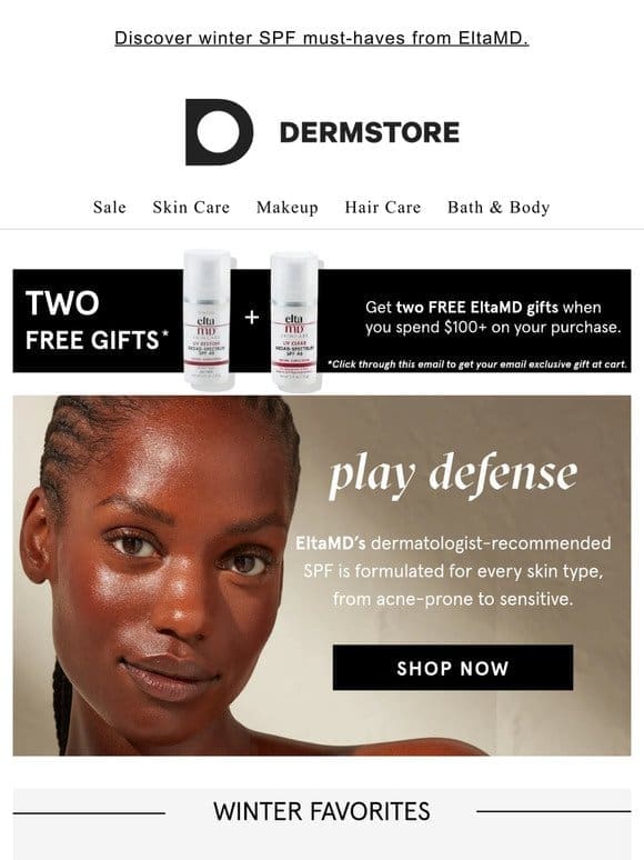 Get Two FREE EltaMD gifts with $100+ brand purchase