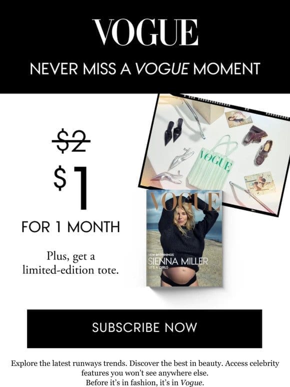 Get Vogue for $1 per month