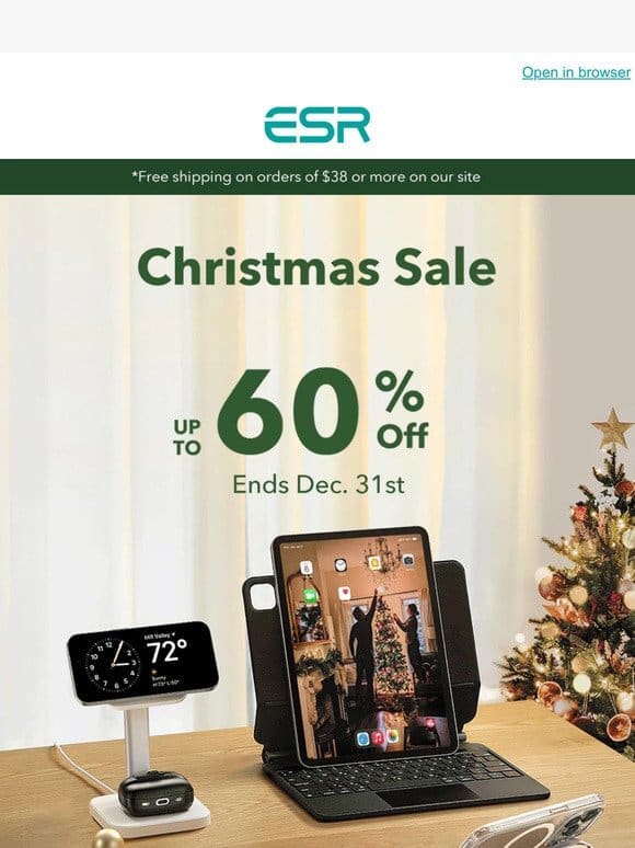 Get big holiday savings – up to 60%   | ESR