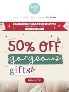 Get it in time: final call! Get Christmas-ready with us， up to 50% off