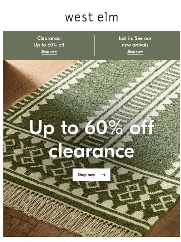 Get it while it’s here! 60% off clearance