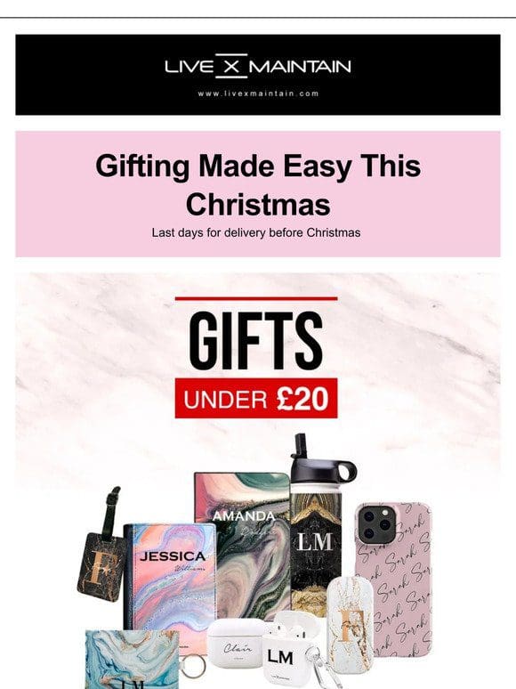 Gifts Under £50 – Arrives Before Christmas