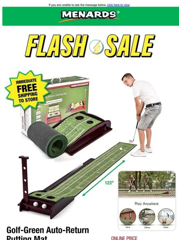 Golf-Green Auto-Return Putting Mat ONLY $29.99!