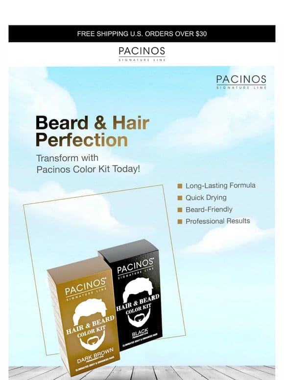 Gray Be Gone!   Elevate ⬆️Your Beard Game with Pacinos Hair & Beard Color Kit!