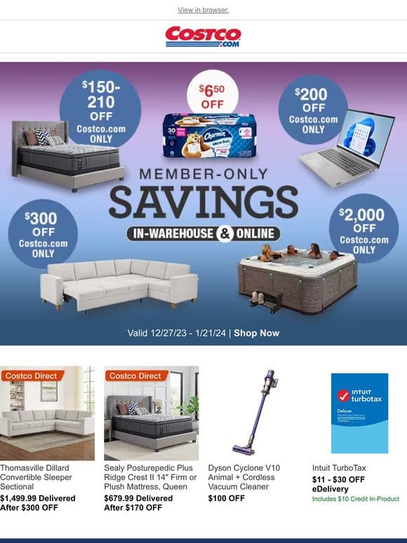 Great Deals Delivered to Your Door: Shop Costco.com Today