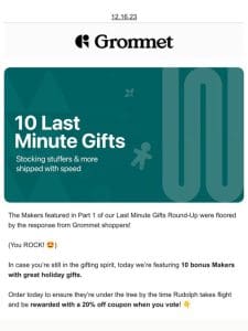 Great gifts that arrive by 12/25 (Part II)