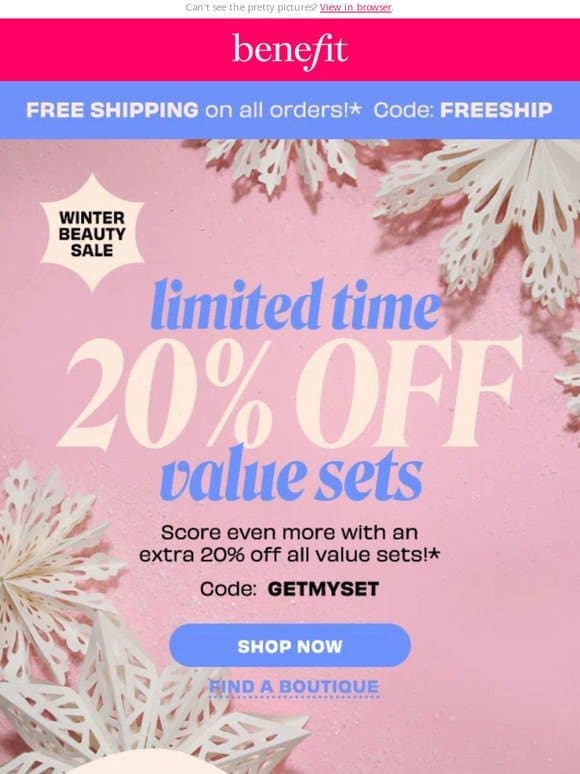 Guess what!? 20% off ALL value sets