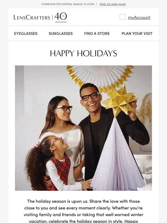 Happy Holidays from LensCrafters