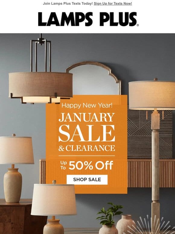 Happy New Year – Celebrate with Up to HALF Off