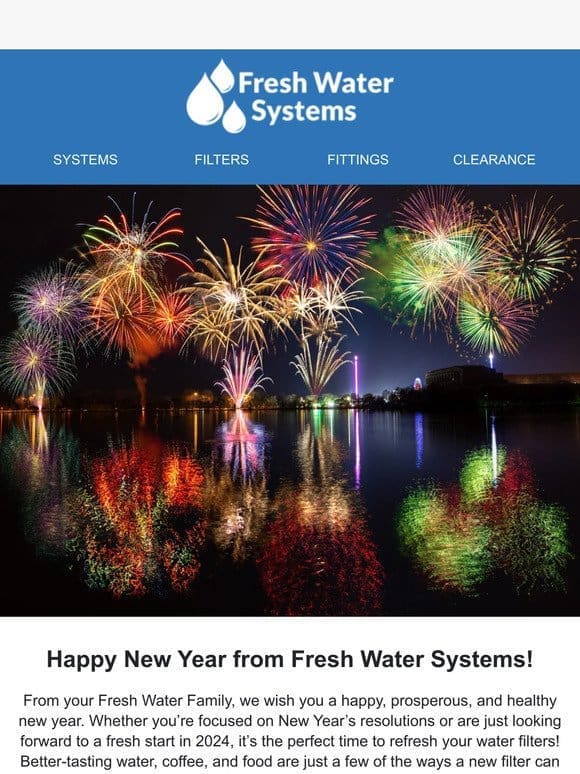 Happy New Year from Fresh Water Systems!