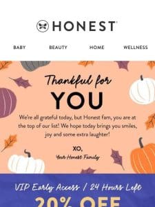 Happy Thanksgiving from Honest