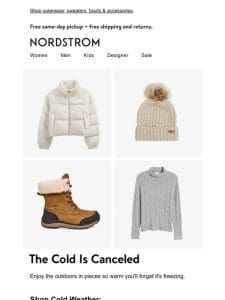 Head-to-toe warmth: The North Face， UGG & more