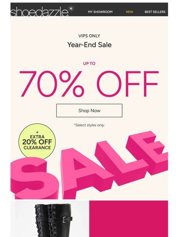 Hey Angelica， Up to 70% Off Select Styles!