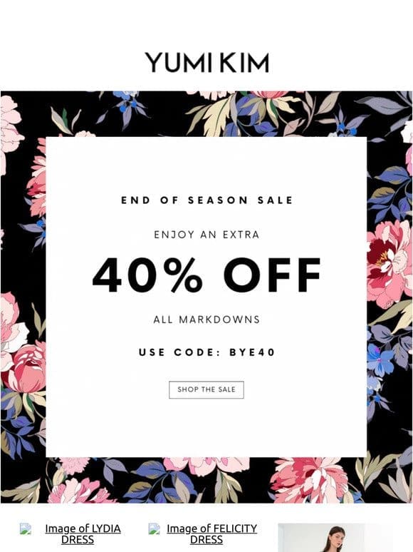 Hey! Your Extra 40% OFF is waiting!