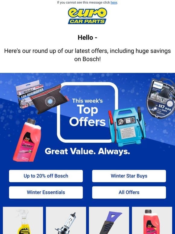 Hey — Make The Most Of Up To 20% Off Bosch!