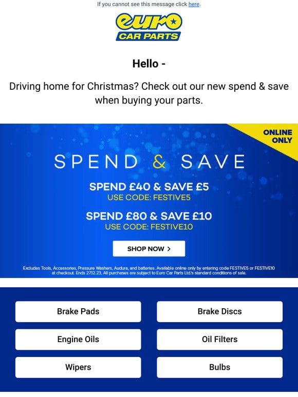 Hey — Spend & Save This Festive Season!