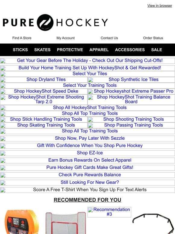 Hey， Build Your Home Training Set Up With HockeyShot & Earn Bonus Rewards!