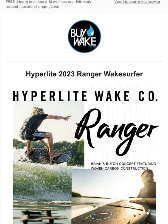 High-end Hyperlite Wakesurfers