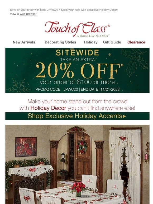 Holiday Decorating Made Easy + 20% Off Your Order