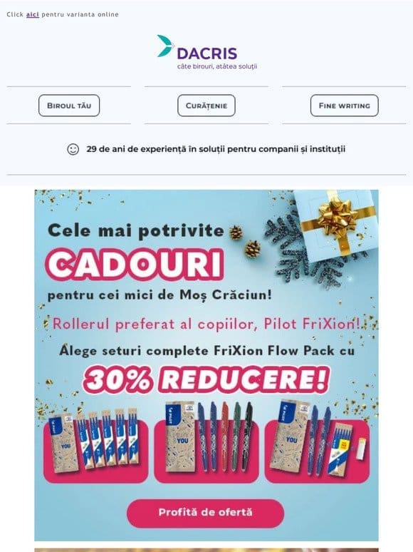 Idei de CADOURI pentru cei mici: Seturi Complete FriXion -30% REDUCERE!