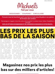 Il s’agit de notre plus grand solde de l’été!   Magasinez les offres ACHETEZ-EN 1 ET OBTENEZ-EN 1 et plus encore sur vos articles préférés.