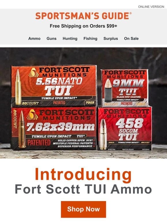 Introducing Fort Scott TUI Ammo