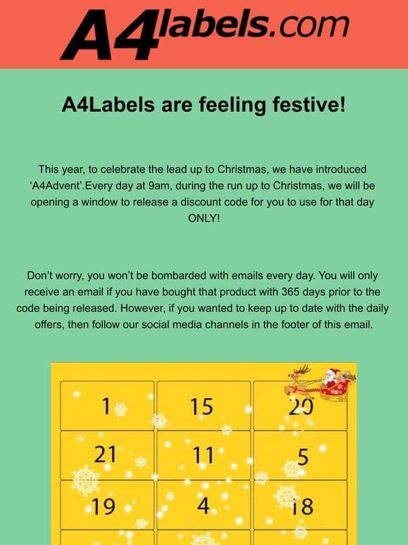 Introducing the Digital A4Advent Calendar