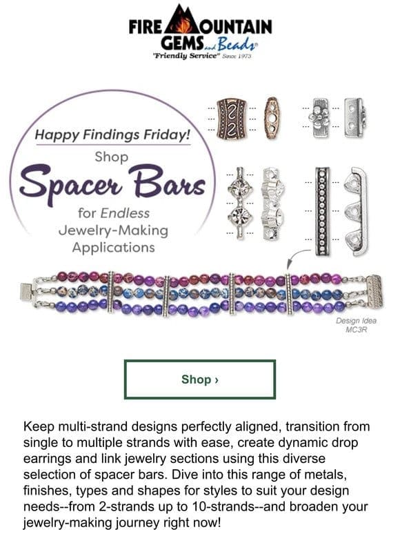 It’s Findings Friday! Unlock the Versatility of Spacer Bars in Jewelry Making