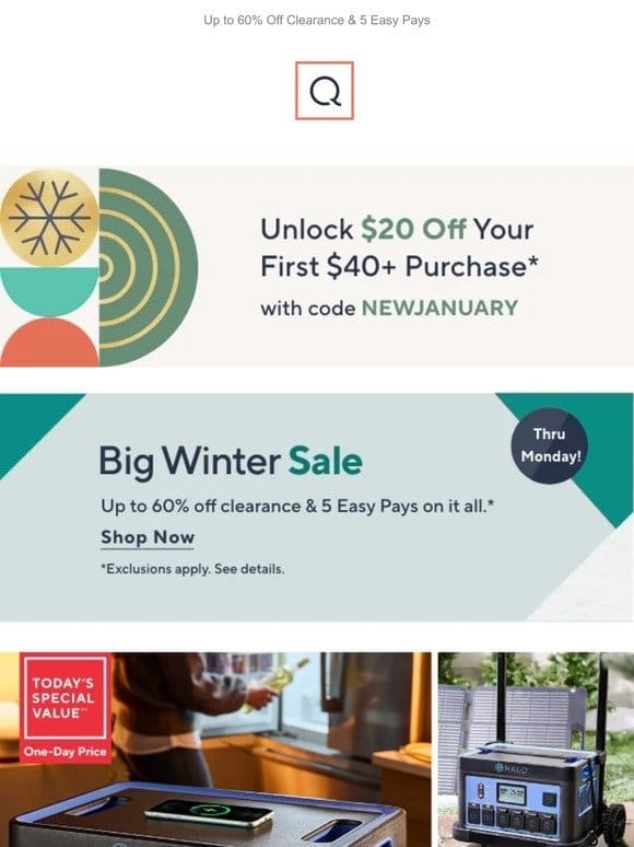 It’s On! Big Winter Sale & HALO TSV