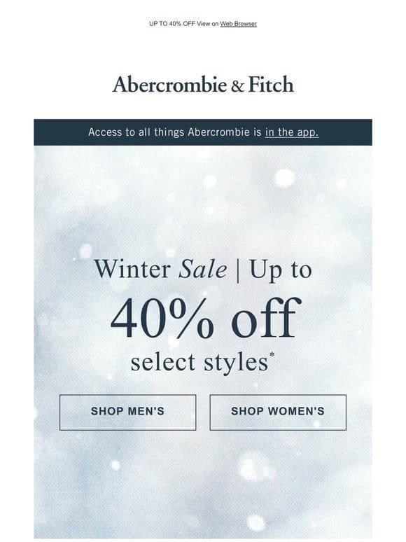 It’s still winter… and there’s still a sale.