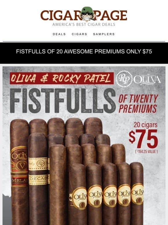 I’ve hit a new low. $3.75 Oliva + Rocky price plunge