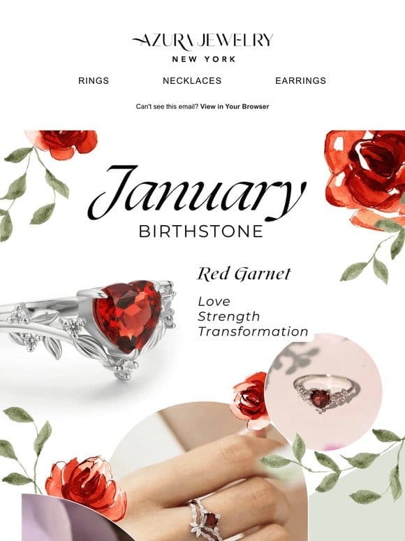 Jan Birthstone: Radiant Red Garnet ❤️