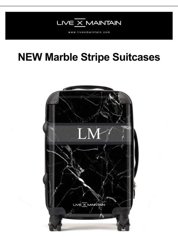 Just Arrived! Marble Stripe Suitcases