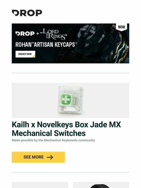 Kailh x Novelkeys Box Jade MX Mechanical Switches， Elesense PC Monitor LED Light Bar， E-MU Wood Series Headphones and more…