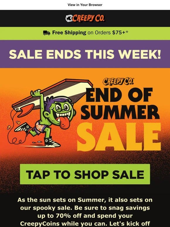 LAST CALL on Summer Sale savings!