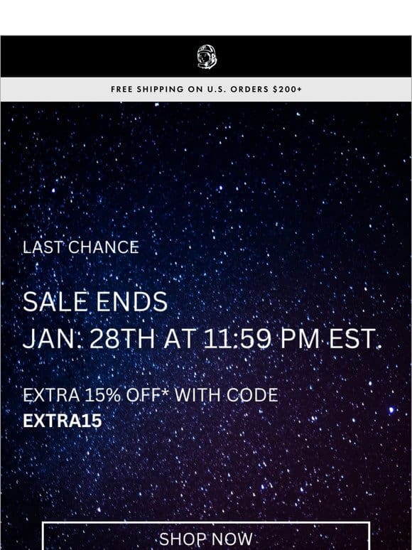 LAST CHANCE | End of Season Sale