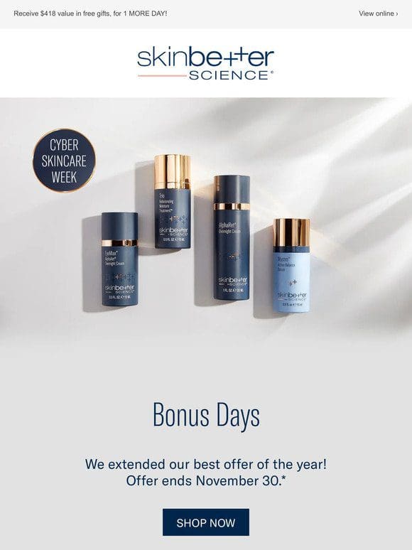 LAST CHANCE | Shop Cyber Skincare Week