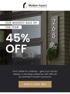 LIVE: 45% OFF Modern Decor